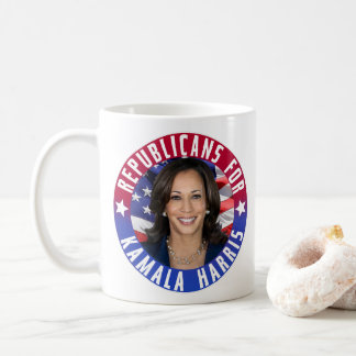 Republicans for Kamala Harris President Photo 2024 Coffee Mug
