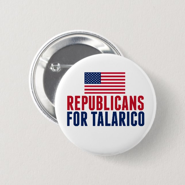 Republicans for Talarico 2026 Election 2 Inch Round Button (Front & Back)