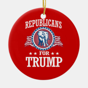 REPUBLICANS FOR TRUMP CERAMIC ORNAMENT