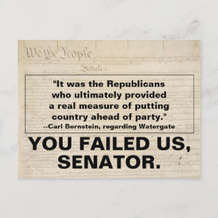 Republicans Senator Have to Put Country Over Party Invitation Postcard