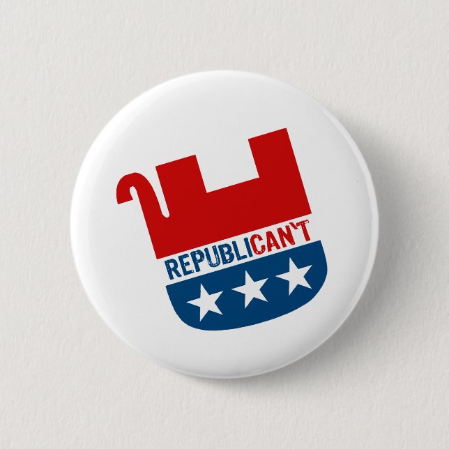 REPUBLICAN'T 2 INCH ROUND BUTTON (Front)