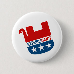 REPUBLICAN'T 2 INCH ROUND BUTTON
