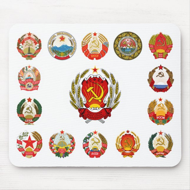 Republics of the Soviet Union Mouse Pad (Front)