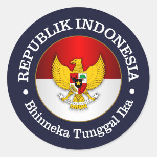 Republik Indonesia Classic Round Sticker