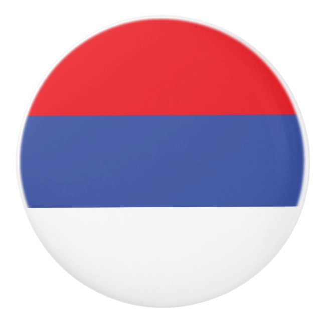 Republika Srpska Flag Ceramic Knob (Front)