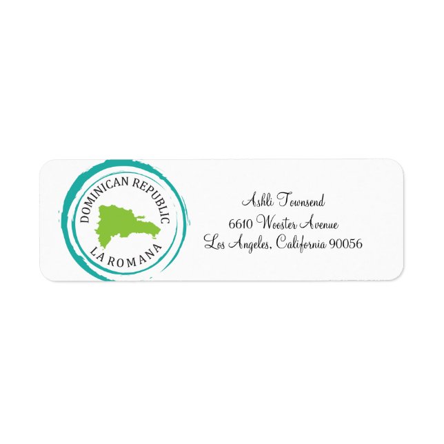 République Dominicaine Carte et Personnaliser votr (Devant)