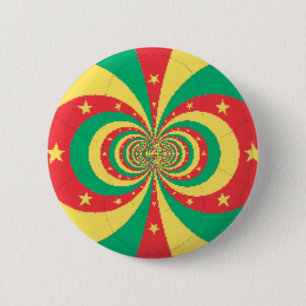 République du Cameroun five-pointed star 2 Inch Round Button