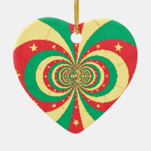 République du Cameroun five-pointed star Ceramic Ornament (Front)