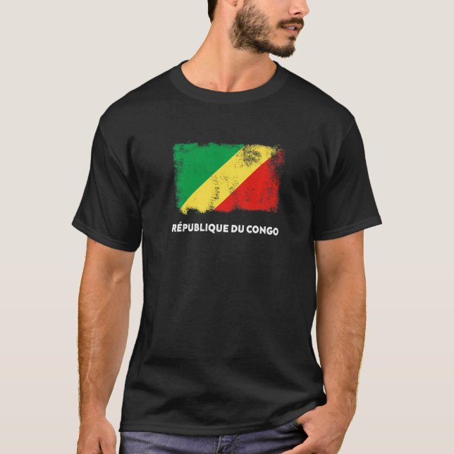 République du Congo Flag Republic of the Congo T-Shirt (Front)