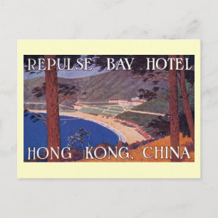 Repulse Bay Hotel, Hong Kong, China Vintage Postcard