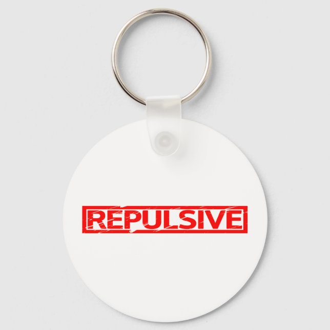 Repulsive Stamp Keychain (Front)