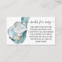 Request for Baby Shower Cute Elephant Boy Book