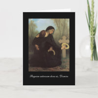 Requiem - Catholic Sympathy Card - Bouguereau