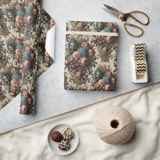 Requiem Rhapsody – Gothic Floral  Wrapping Paper (Crafts)