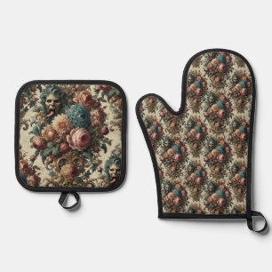 Requiem Rhapsody – Gothic Victorian Oven Mitt & Pot Holder Set