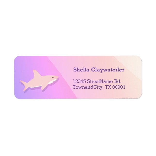 Requin rose mignon violet (Devant)