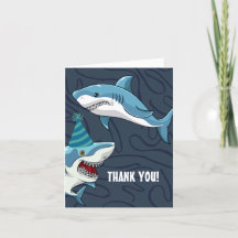 Requins déguisés en fête d'anniversaire Merci