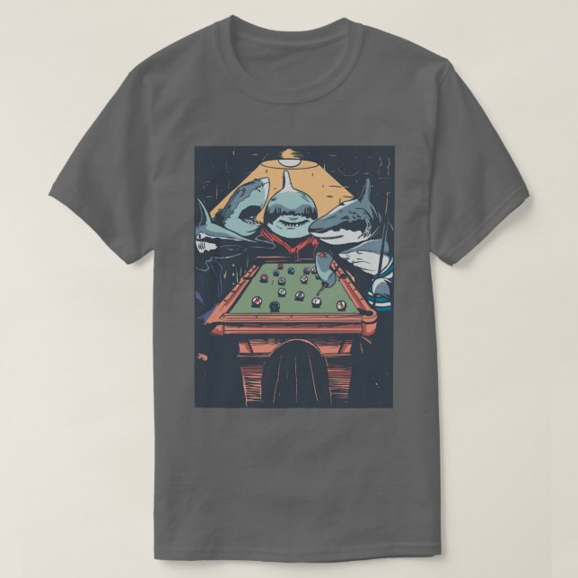 Requins Jouant Billard Pullover (Design devant)
