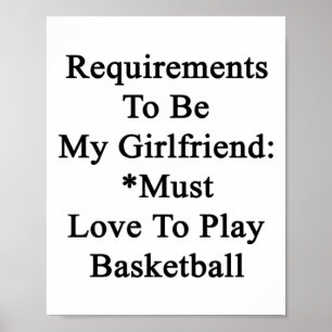 Requirements To Be My Girlfriend Must Love To Play Poster