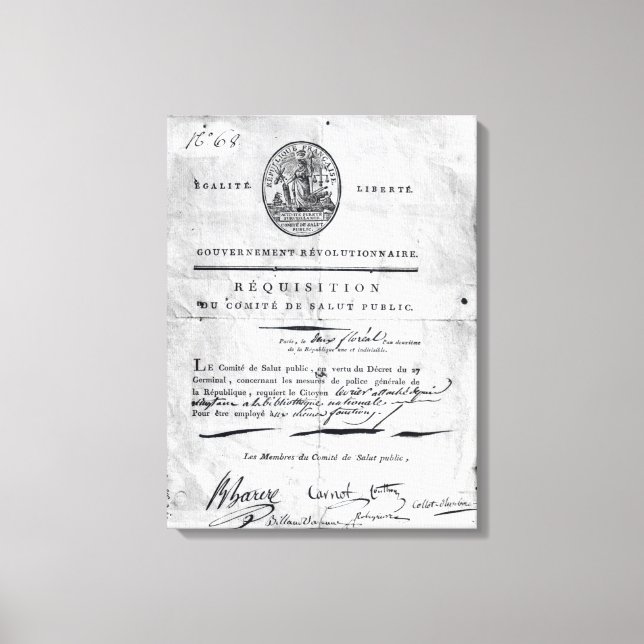 Requisition of the Committee of Public Canvas Print (Front)