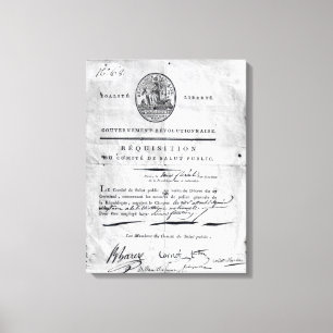 Requisition of the Committee of Public Canvas Print