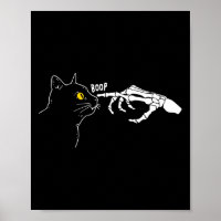 Rero Vintage Black Cat Skeleton Hand Boop Hallowee