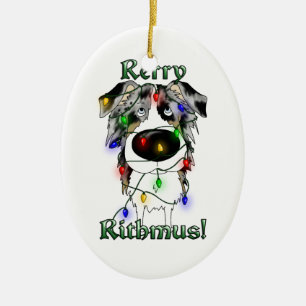 Rerry Rithmus - Australian Shepherd Ceramic Ornament