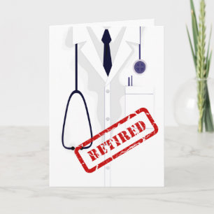 Rertired Doctor Medical Coat Male Custom Card