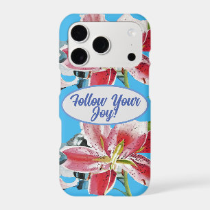 Res Pink Lily Lillies floral Blue Your Joy