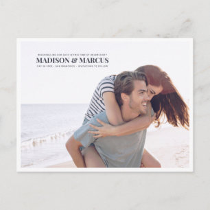 Rescheduled Wedding Announcement Simple Photo Postcard