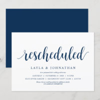 Rescheduled, Wedding Change the date