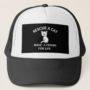Rescue A Cat Make A Friend For Life Trucker Hat