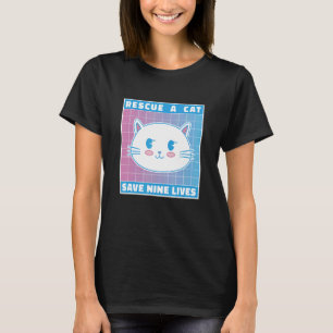 Rescue A Cat Save Nine Lives Cat Owner Animals Kit T-Shirt
