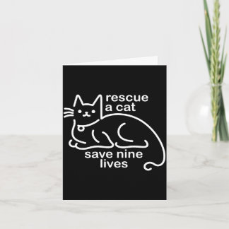 Rescue a cat save nine lives japanese cat lover card