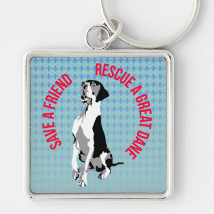 Rescue a Great Dane Keychain