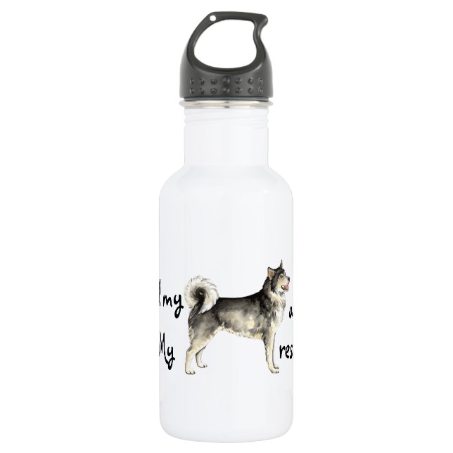 Rescue Alaskan Malemute 532 Ml Water Bottle (Front)