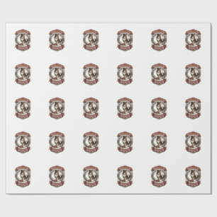 Rescue All Dogs Dog Floral Wreath Ribbon_1 Wrapping Paper