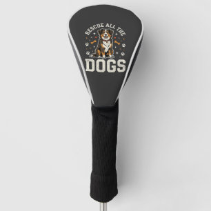 Rescue All The Dogs Vintage Dog Golf Head Cover