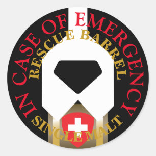 Rescue Barrel Classic Round Sticker