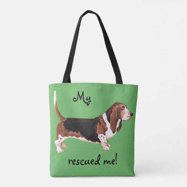 Rescue Basset Tote Bag (Back)