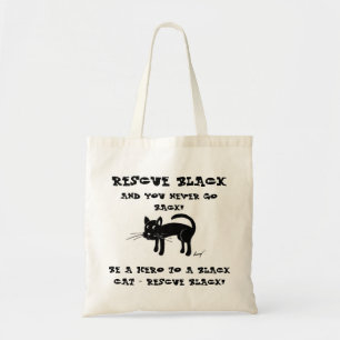 Rescue Black Cats Tote Bag