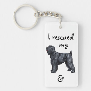 Rescue Black Russian Terrier Keychain