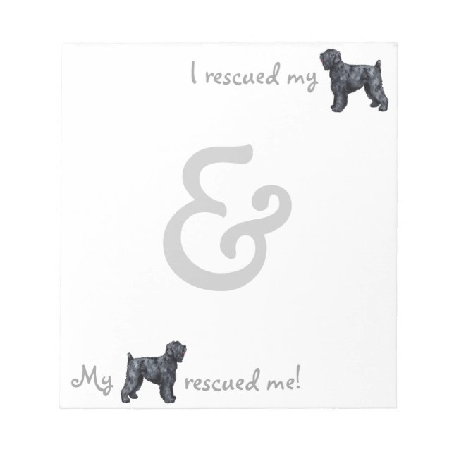 Rescue Black Russian Terrier Notepad (Front)