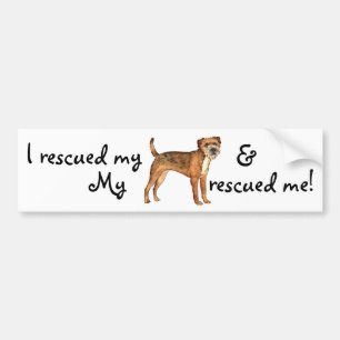 Rescue Border Terrier Bumper Sticker