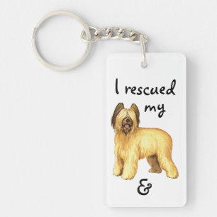 Rescue Briard Keychain
