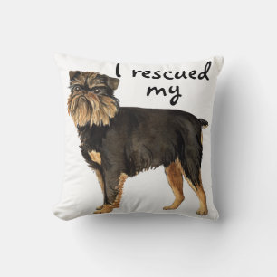 Rescue Brussels Griffon Throw Pillow