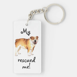 Rescue Bulldog Keychain