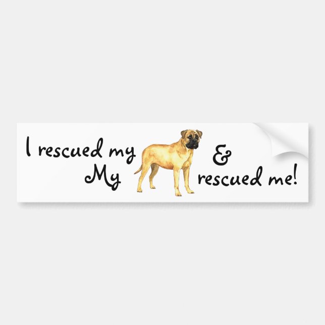 Rescue Bullmastiff Bumper Sticker (Front)