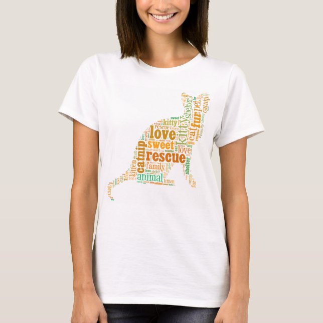 Rescue Cat Animal Shelter Kitty Shirt (Front)