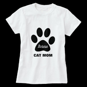 Rescue Cat Mom Tshirt